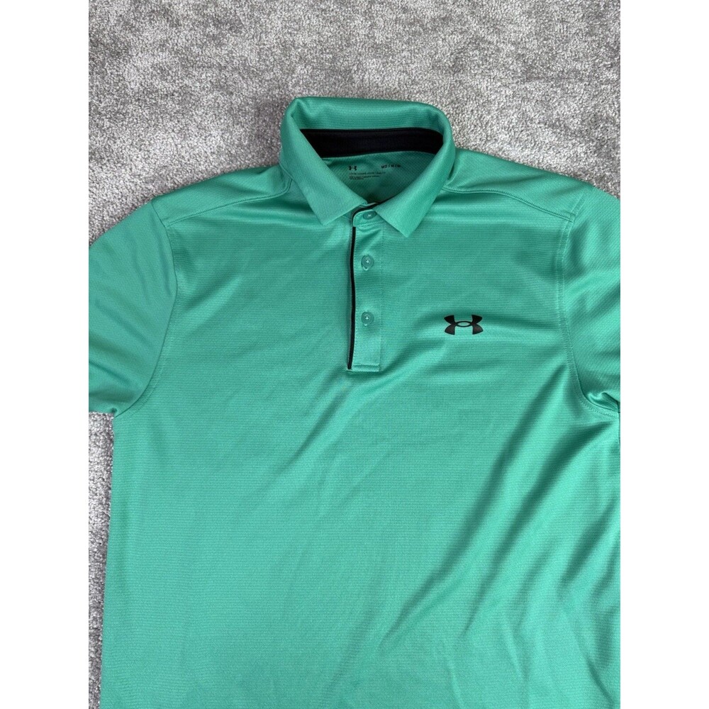 Under Armour Shirt Men’s Medium Green Loose Golf Polo Activewear Casual